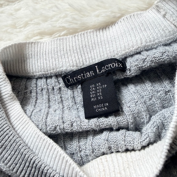 Christian Lacroix Gray Short Sleeve Top - Picture 3 of 3